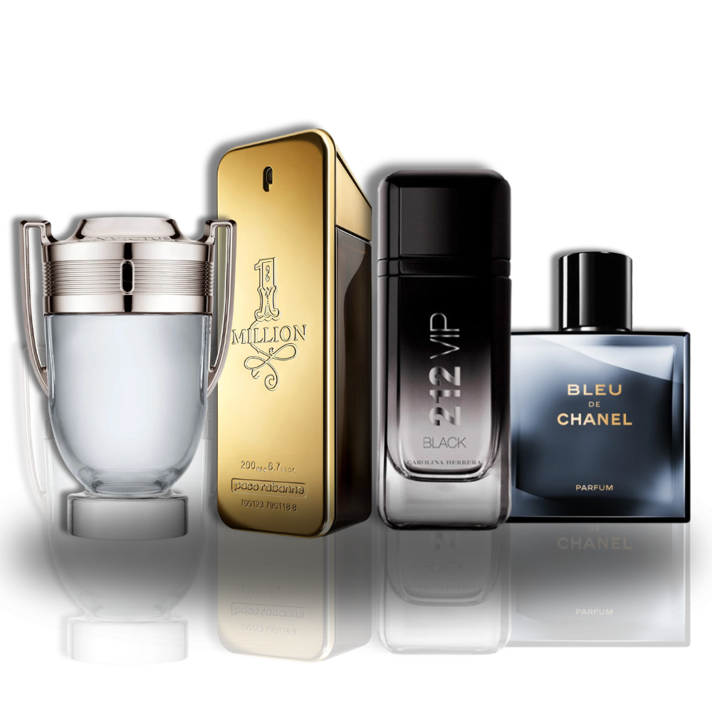 Zestaw: Invictus + One Million + 212 VIP Black + Bleu de Chanel 100ML